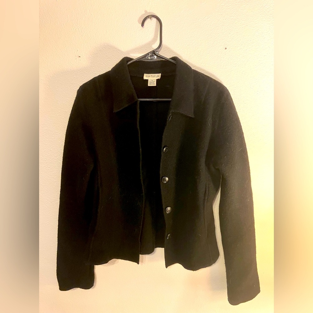 Black, 100% wool Ann Taylor Jacket
